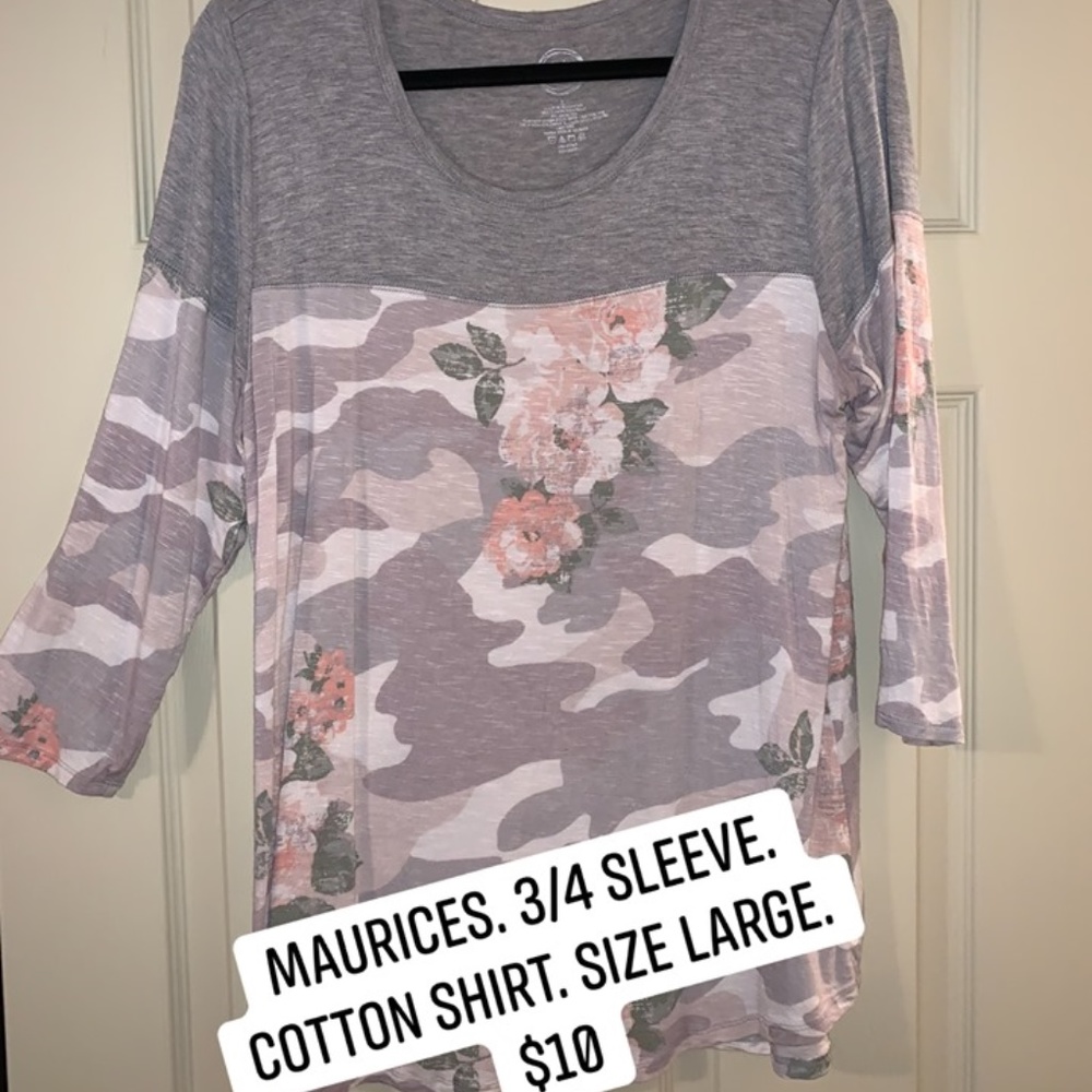 3/4 Sleeve, Floral & Camo - 24/7 Top